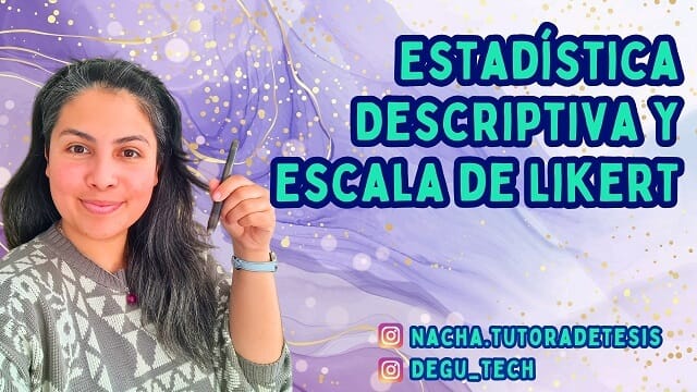 thumbnail con link a youtube con video sobre estadística descriptiva y escala de linkert